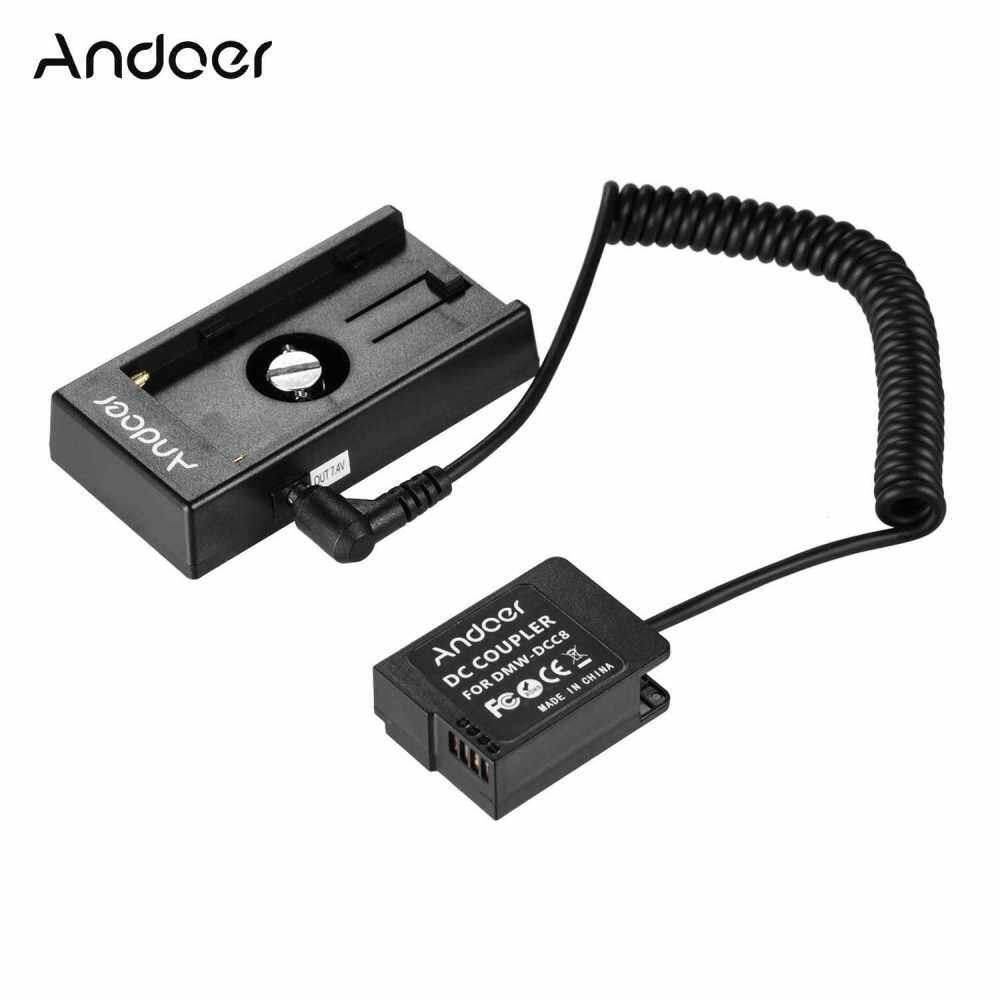 Andoer NP-W126 Dummy Battery Coupler with Spring Cable + NP-F970 F750 Battery Plate Holder Compatible with Fuji Cameras X-A1/X-A2/X-A3/X-E1/X-E2/X-M1/X-Pro/X-T1/X-T2/X-T10/HS33EXR/HS35EXR/HS50EXR (2)