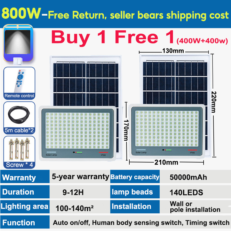Solar Outdoor Light Waterproof Super Battery Life Solar Light Outdoor Auto On/Off Lampu Solar Solar Led Outdoor Light Free Solar Panel with Remote Control Solar Spotlight Outdoor Solar Led Outdoor Light Suitable for Patios Garages Gardens Verandas