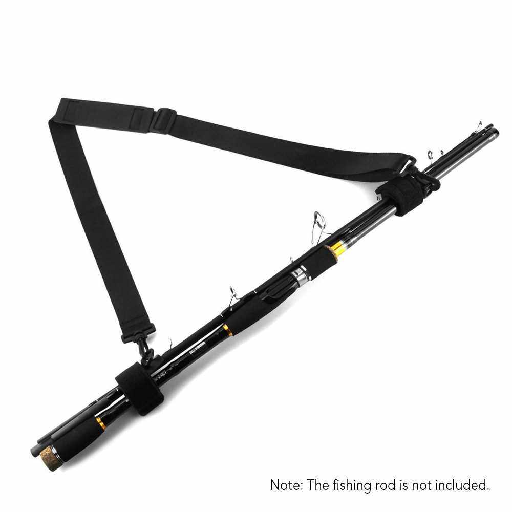 Best Selling Fishing Rod Shoulder Strap Belt Lightweight Adjustable Travel Fishing Rod Pole Carry Strap Band (Standard)