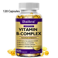 DAITEA-Vitamin B Complex Capsules-B12 B1 B2 B3 B5 B6 B7 B9 Folic Acid and Biotin-Relieve stress and improve immunity
