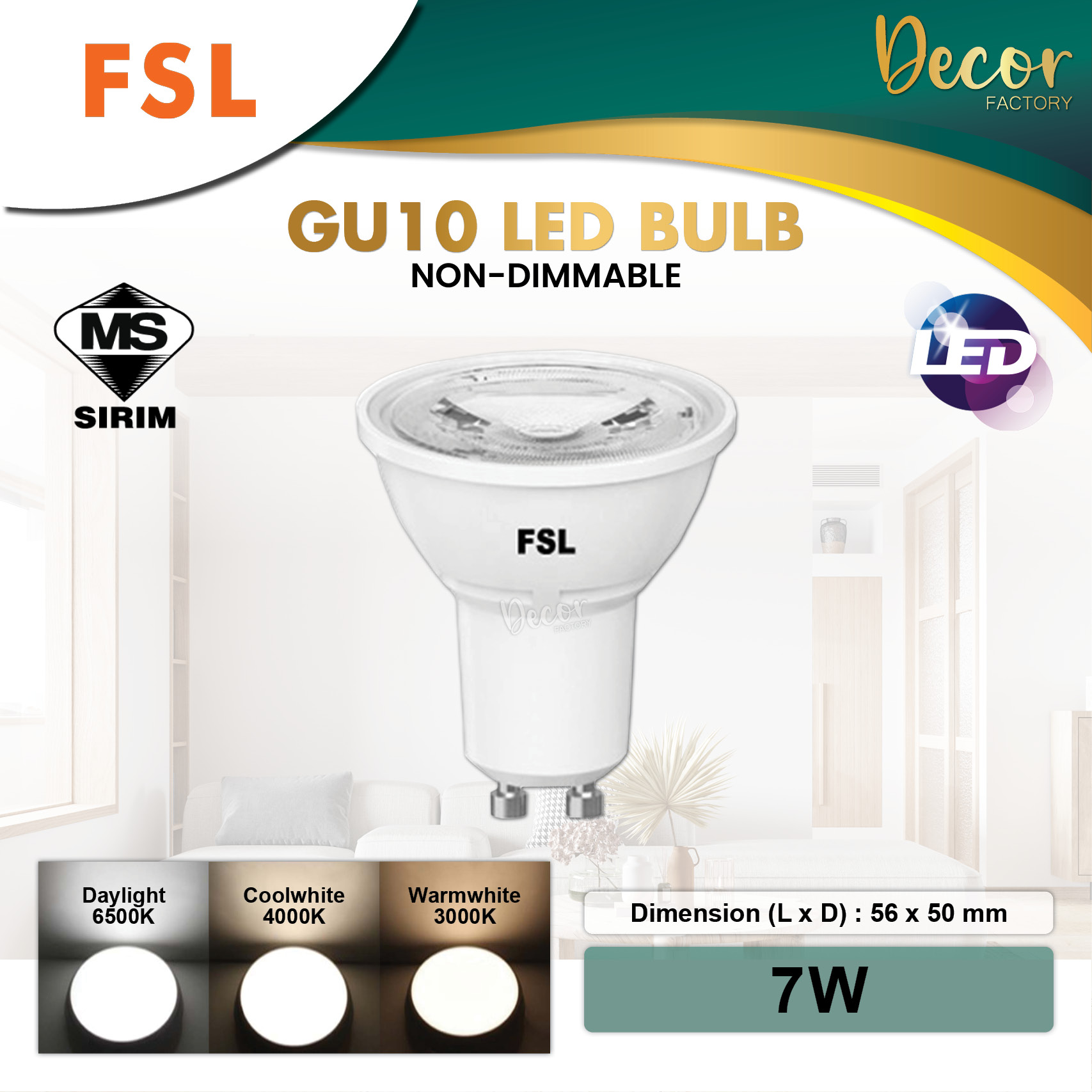 🔥SIRIM🔥LED GU10 BULB / LED MR16 BULB 7W 9W 10W HIGH QUALITY 3 Colour LED Bulb Dimmable Mentol Eyeball Bulb Lamp Mentol