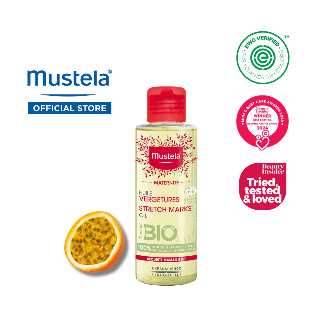 MUSTELA Organic Certified Stretch Marks Oil for Maternity (105ml / 3.55fl.oz)