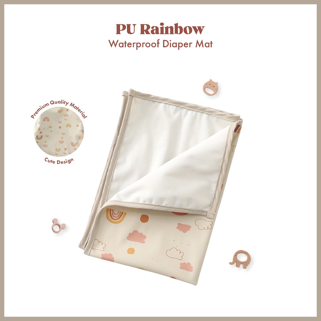 DayOne 🍃【PU Waterproof】Baby Changing Mat with Soft Cotton Layer Alas Lampin Bayi Kalis Air
