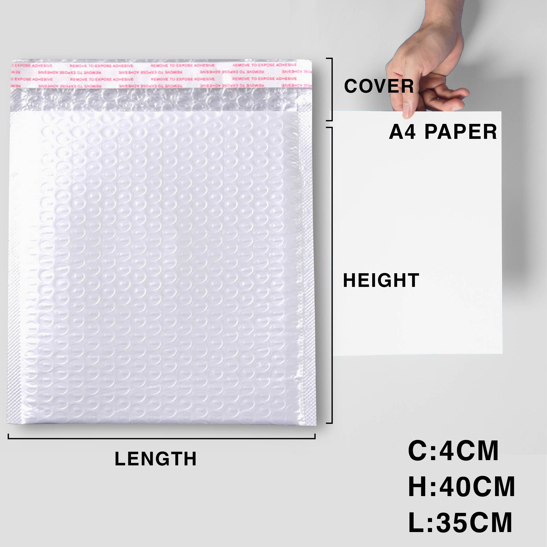 Store Age [20/50/100pcs] Bubble Envelope Bubble Mailer Courier Bag Bubble Parcel Bag Bubble Wrap Envelope Plastic Postage