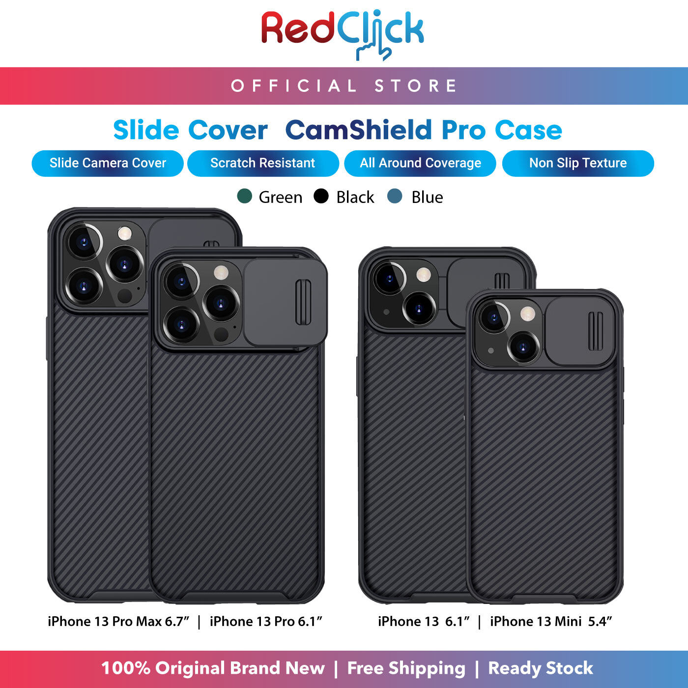Nillkin  CamShield Pro Slide Cover For Camera Protection Back Case for  iPh 13 Mini/13/13 Pro/13 Pro Max/12 mini/12/12 Pro/12 Pro Max
