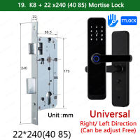 2023 NEW RAYKUBE K8 Tuya Wifi Smart Door Lock TT Lock Fingerprint Lock Digital Electric Lock With Longer Larger Handle Panels