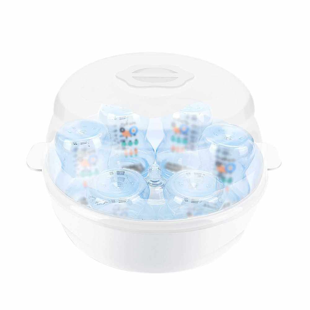 Microwave Bottle Sterilizer Steam Sterilizer Fits 6 Baby Bottles for Baby Bottles Pacifiers Cups Disinfect in 2-6 Minutes (Standard)
