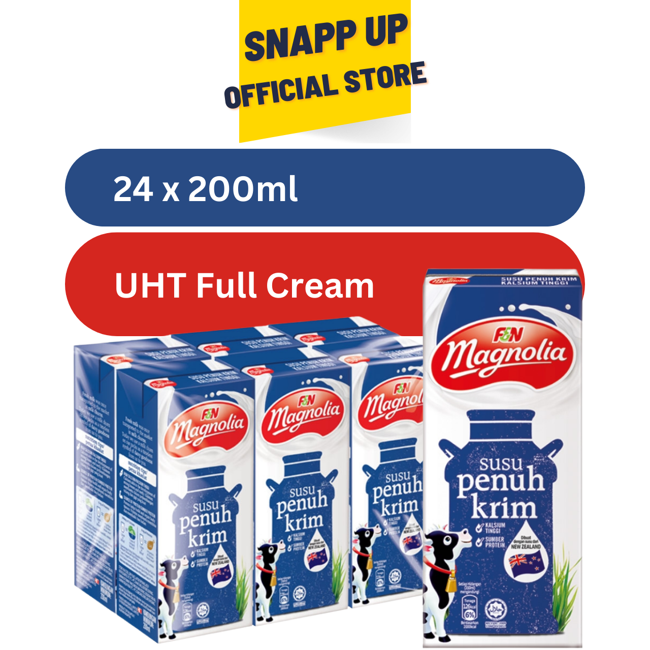 Magnolia Full Cream HiCal Milk [24 x 200ML]