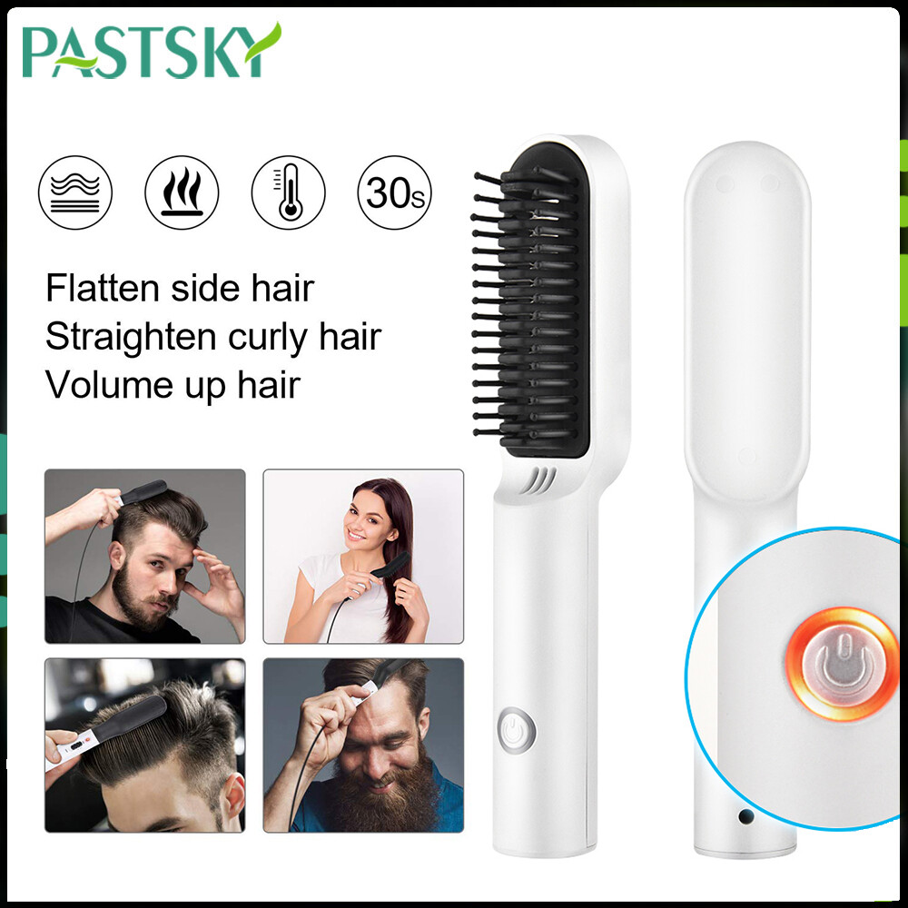 Máy duỗi tóc chuyên nghiệp Lược chải tóc sưởi ấm râu ép tóc lược tóc thẳng dụng cụ tạo kiểu sưởi ấm