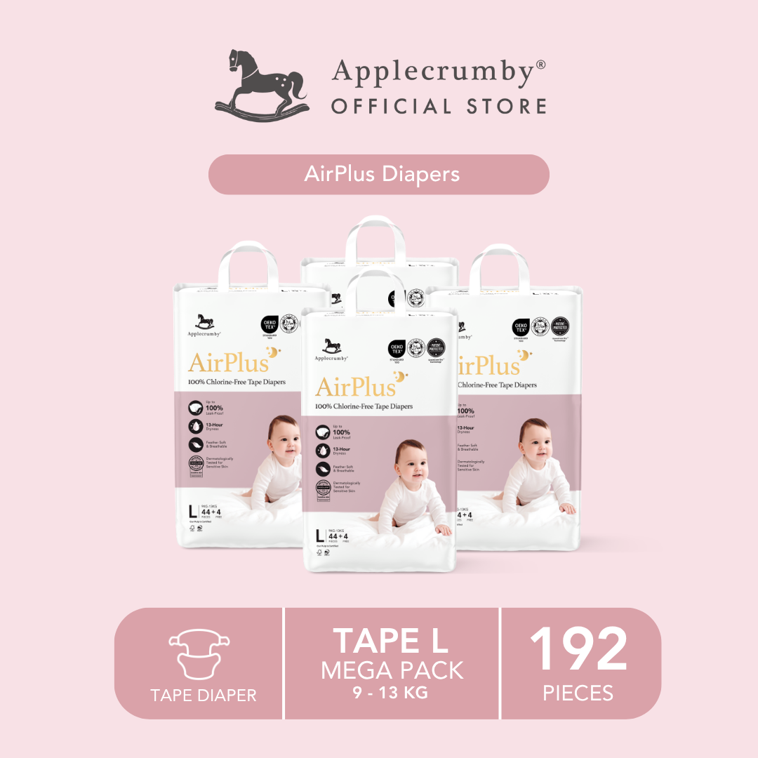 [Mega 4 Packs] Applecrumby® Airplus Diapers