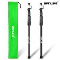 SANLIKE Ultra-light Fiberglass Tarp Pole Tent Pole Sliding Four-step Adjustment Tarpaulin Height Multi-function Pole Canopy Pole 2 Pole Expandable Camping Pole