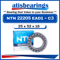NTN 22205 EAD1 / EAKD1 C3 ( 25 x 52 x 18 ) 100% ORIGINAL Made In JAPAN Spherical Roller Bearings