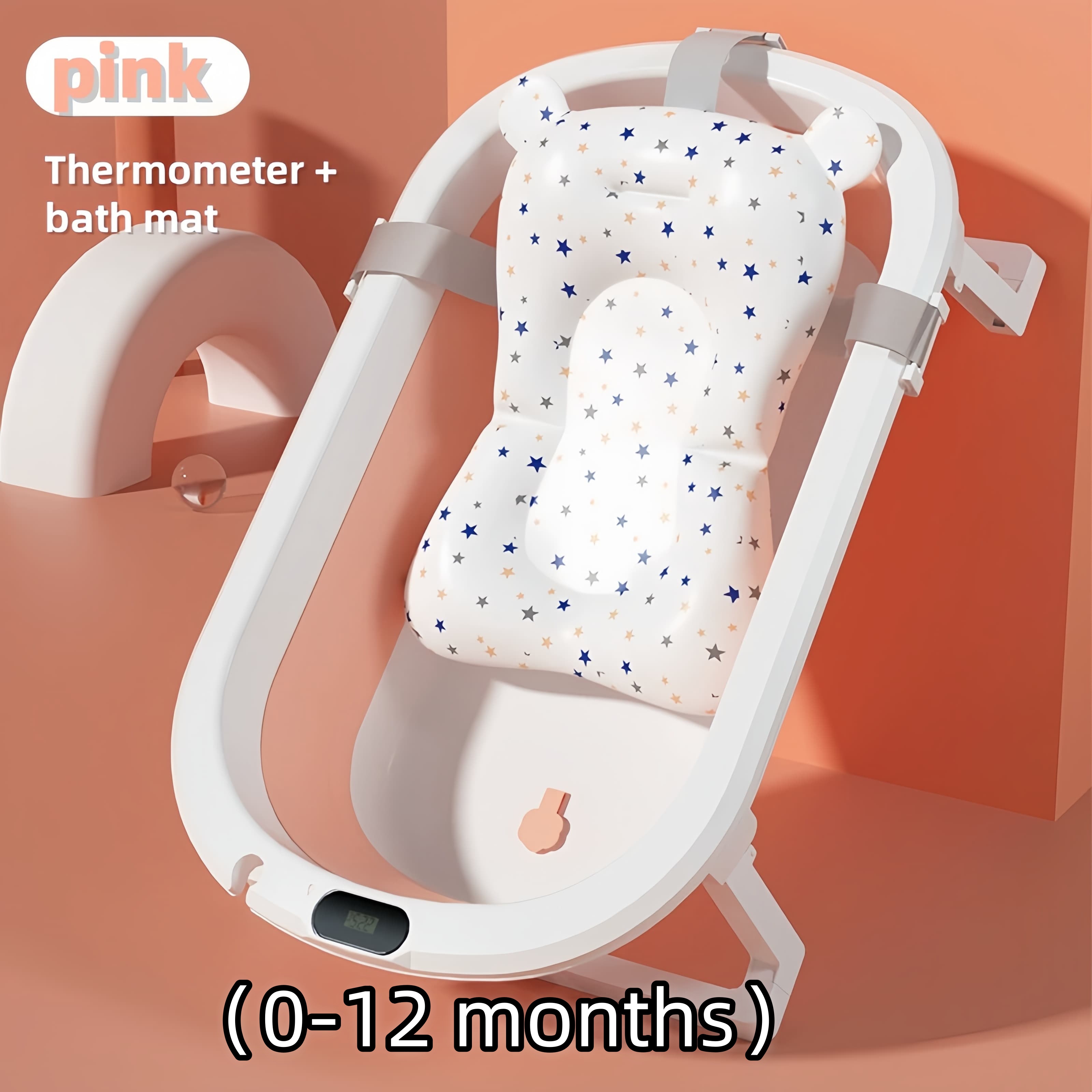Baby Bath Tub Foldable Non-Slip Large Capacity Easy Storage Quality Support Tempat Mandi Baby