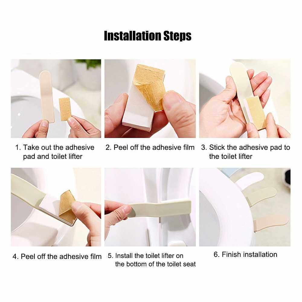 Best Selling Convenient Practical Toilet Seat Handle Toilet Seat Cover Lifter Avoid Touching Self Adhesive Lifting Tool (Standard)