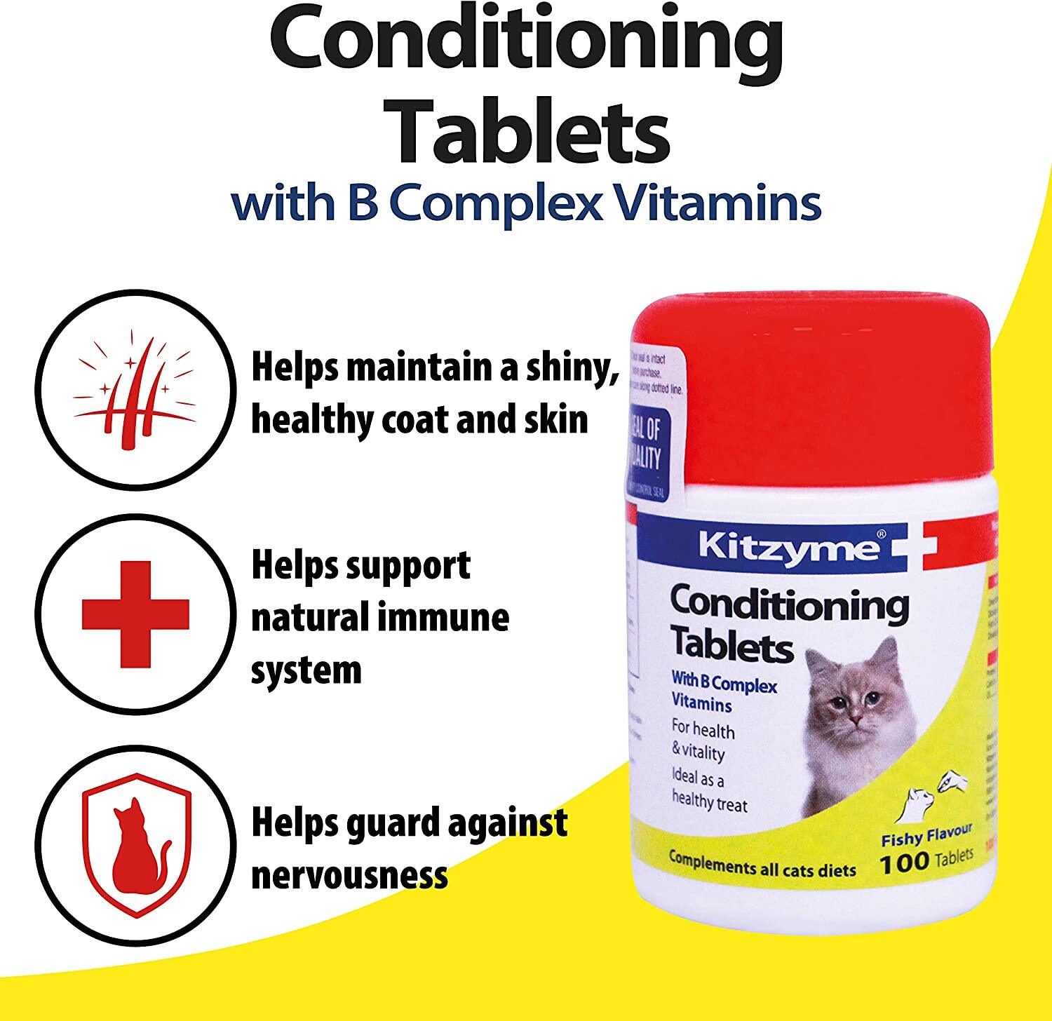 Kitzyme Conditioning Tablets for Cats and Kittens cat vitamin kucing supplement health vitality appetite energetic improve immune system