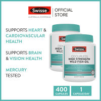 Swisse Ultiboost Odourless High Strength Wild Fish Oil 1500mg 400 Soft Capsules x 2 Bottles (EXP:05 2029)