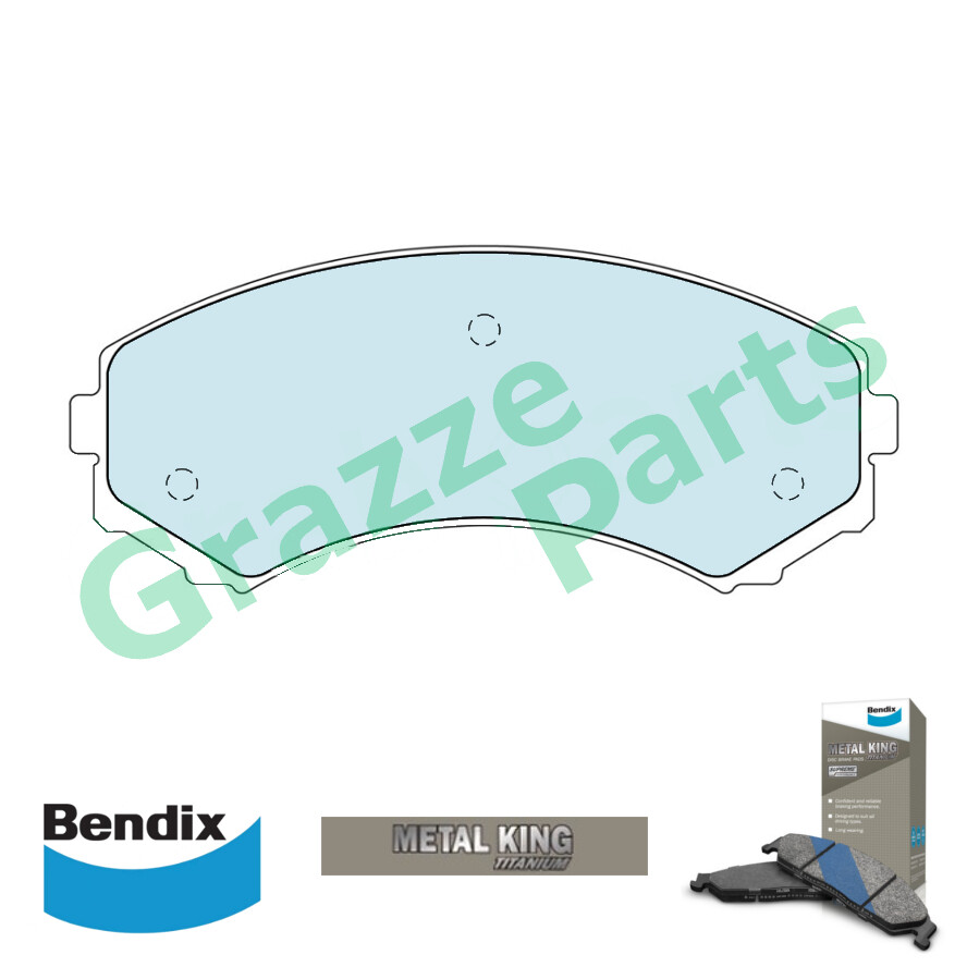 Bendix Metal King Titanium Disc Brake Pad Front DB1385 Mitsubishi Delica SK82 SKF2 SK22 Pajero V63 V