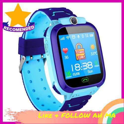 Best Selling 1.44\'\' Kids Smart Watch LBS Tracker SOS Call 2-Way Call Voice Chat Security Zone Setting Flashlight Waterproof Children Phone Watch Smartwatch Phone for Boys Girls (Blue)