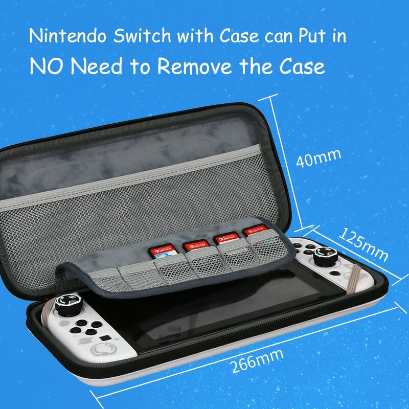 IINE Nintendo Switch OLED EVA Hard Carry Case Starlight Storage Bag Cover L565