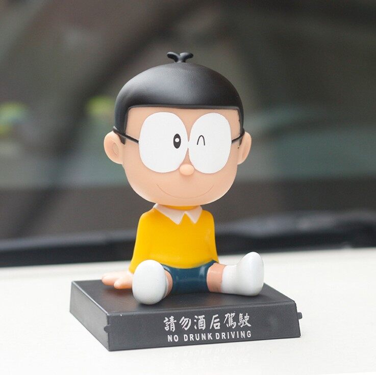 Doraemon Nobita 叮当 大雄 Cute Version Shaking Head Toy Car Home Decor Toys 12cm