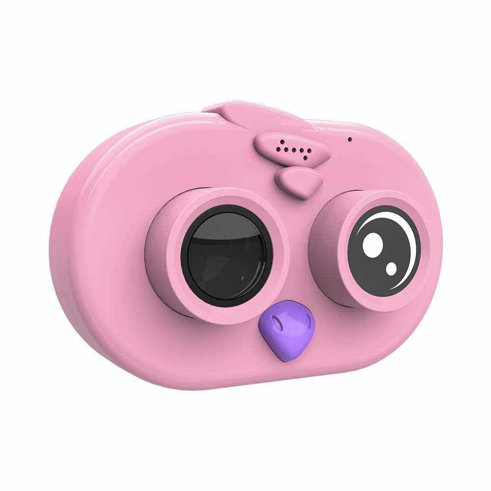 Cute Kids Children Camera 12MP 1080P Full HD Mini Digital Camera 2.0 Inch IPS HD Screen with Continuous Shooting Motion Detection Loop Recording Exposure Functions (Pink)