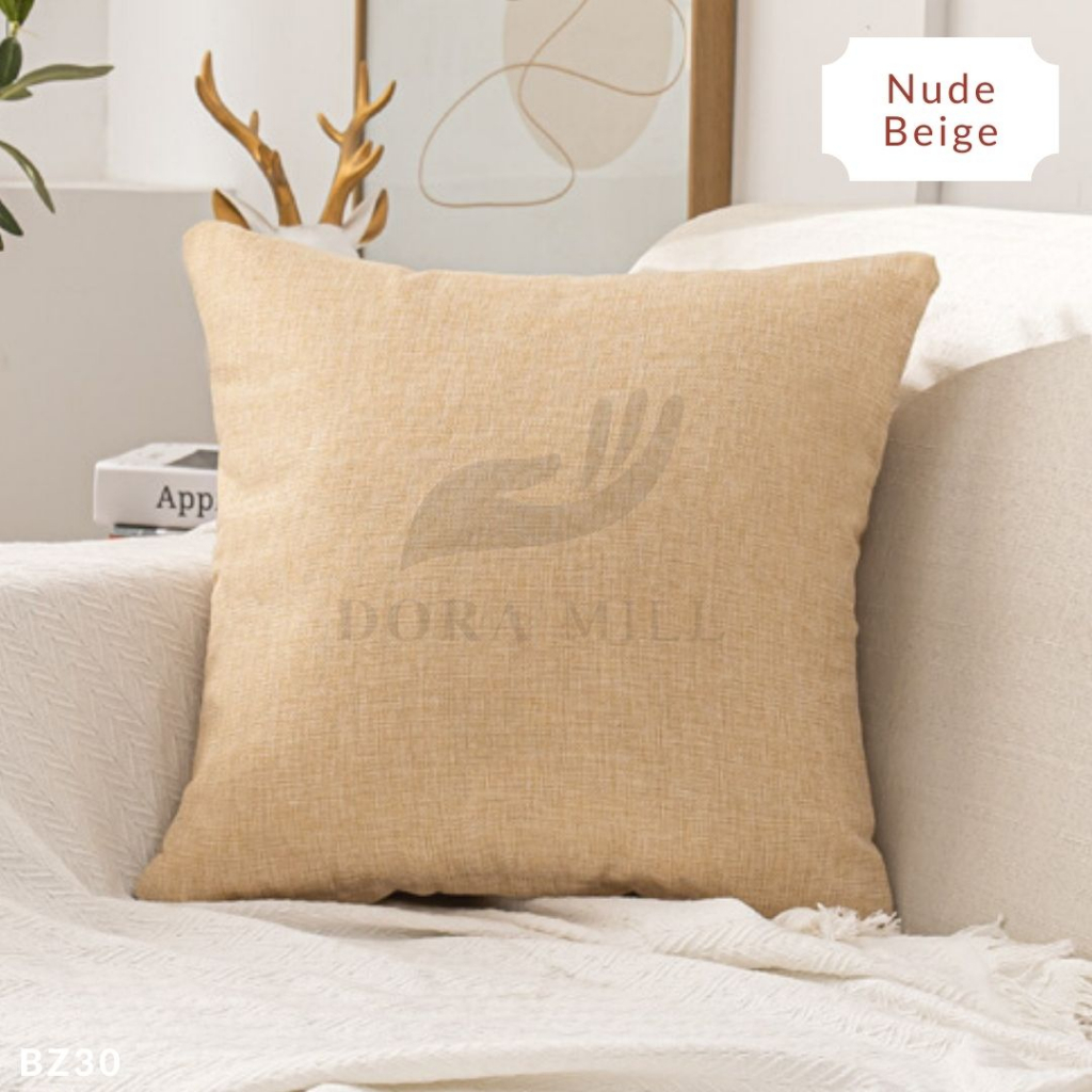 DORAMILL Plain Colour Cushion Cover | Square Throw Pillow Case / Sofa Cushion Cover Sarung Kusyen Home Decor BZ#3