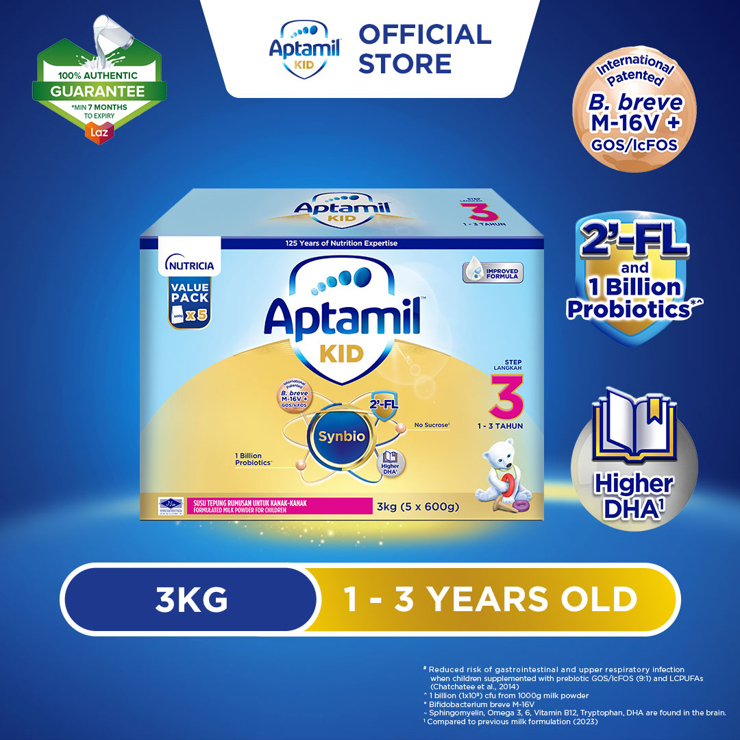 Aptamil KID Step 3 Growing Up Formula 1 - 3 years 3kg (Susu Milk Powder 奶粉)