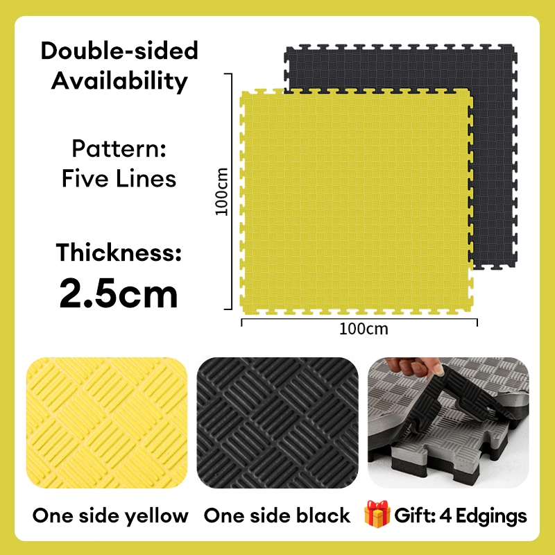 MY-HI 100x100x2.5cm Puzzle Mat Gym Mat Baby Gym Playmat EVA EXTRA Thick Foam Mat Crawling Floor Mat