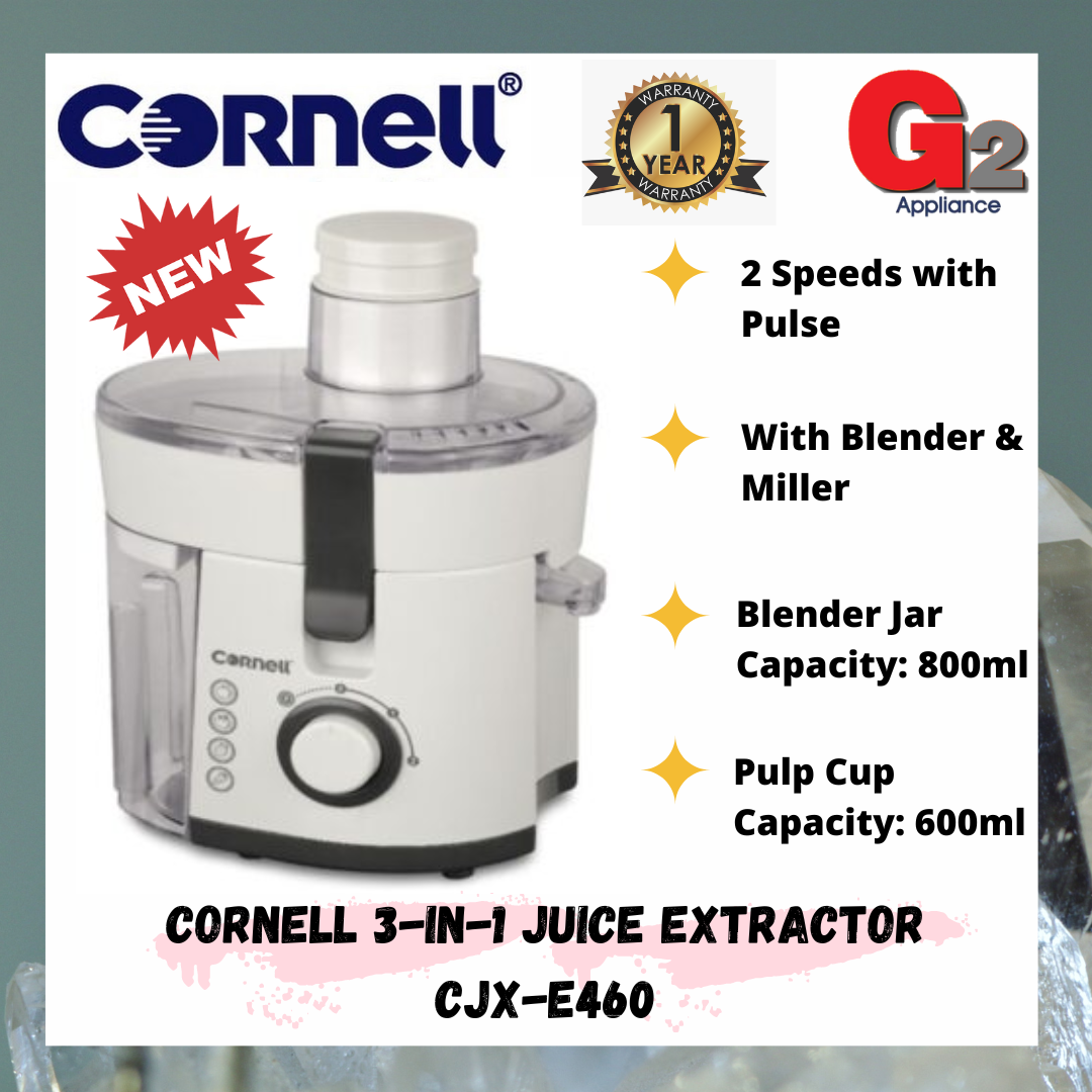 CORNELL (READY STOCK) 3-IN-1 JUICE EXTRACTOR 350W CJX-E460 - CORNELL MALAYSIA WARRANTY