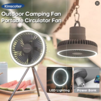 【Malaysia Stock】S1 Wireless Air Circulation Fan(7 inches) Table Fan Wall Fan USB Fan Rechargeable Fan with 4000mAh Battery Desktop Fan Portable Fan冷风扇 solar fan