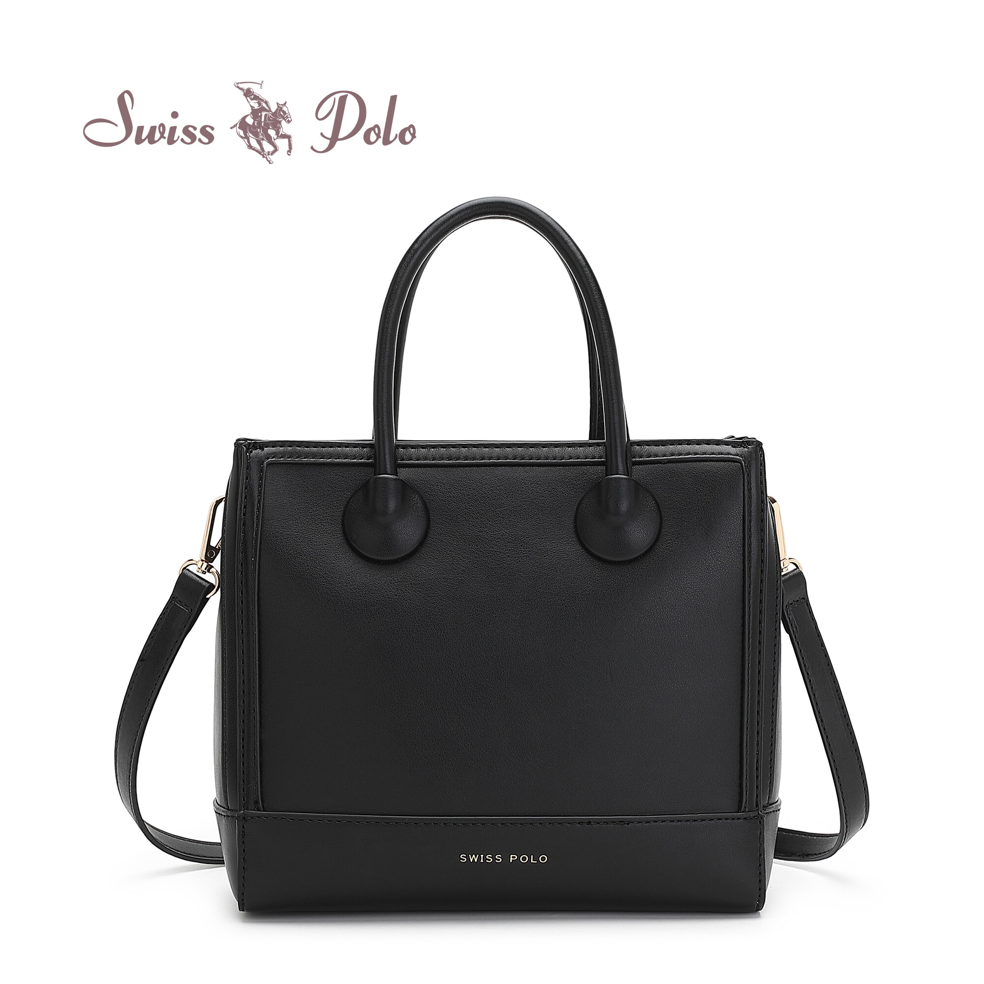 SWISS POLO Ladies Top Handle Sling Bag HKL 3100-1 BLACK