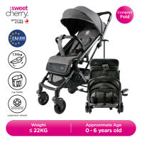 Sweet Cherry Compact Folding Stroller SC329 Valor Stroller for Babies up to 22KG with Pull Rod and Bottle Holder