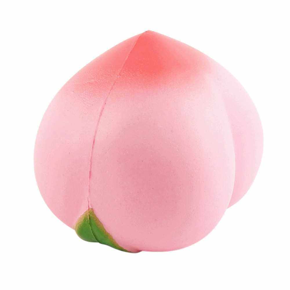 Squishy Slow Rising Peach Soft Foam Sweet Cream Scented Bread Cake Charms Queeze Kids Toy Stress Relief Gift ()
