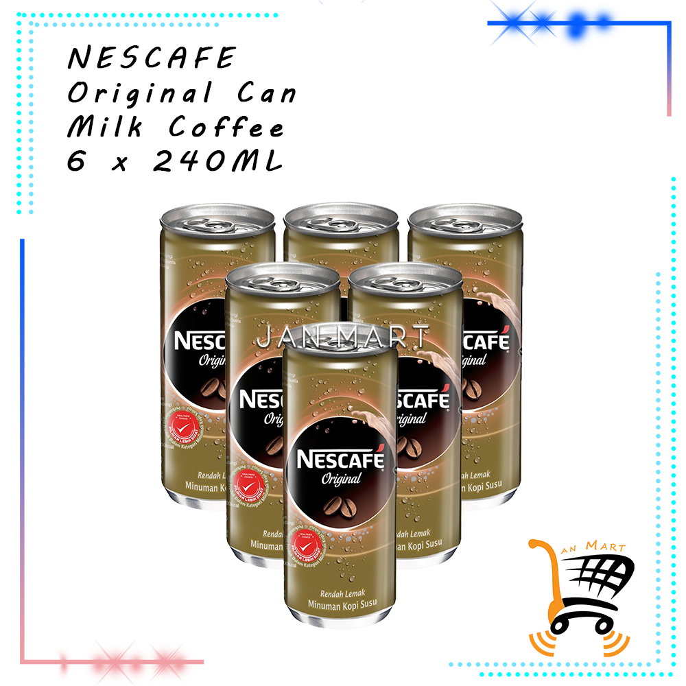 NESCAFE Coffee Original Can Milk Coffee 6 x 240ML