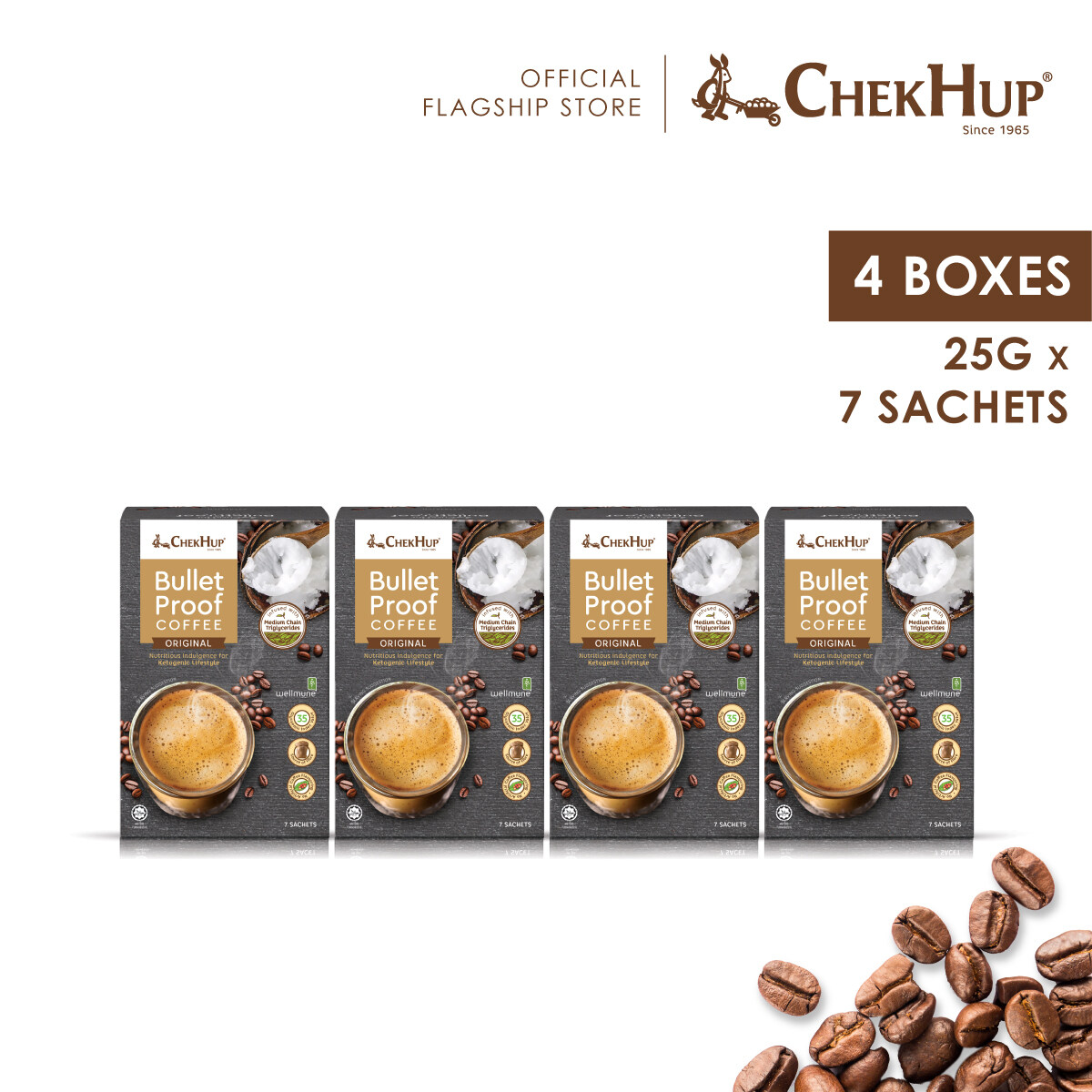 Chek Hup Bulletproof Coffee Original (25g x 7's) [Bundle of 4]
