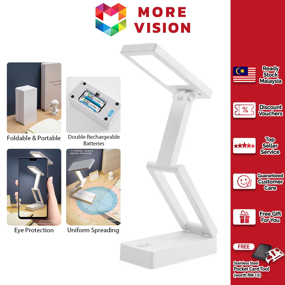 LED Touch Dimming Desk Table Lamp USB Charging Portable Foldable Reading Eye Protection Bed Light Learning Home Lighting