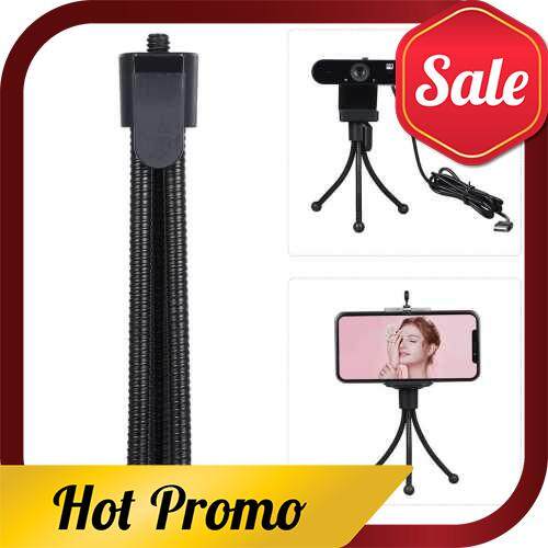 Mini Desktop Tripod Stand with 1/4 Inch Screw Hole Portable Folding Desktop Stand Mobile Tabletop Video Webcam Web Camera Bracket for Live Streaming Online Meeting Teaching Video Calling (Standard)