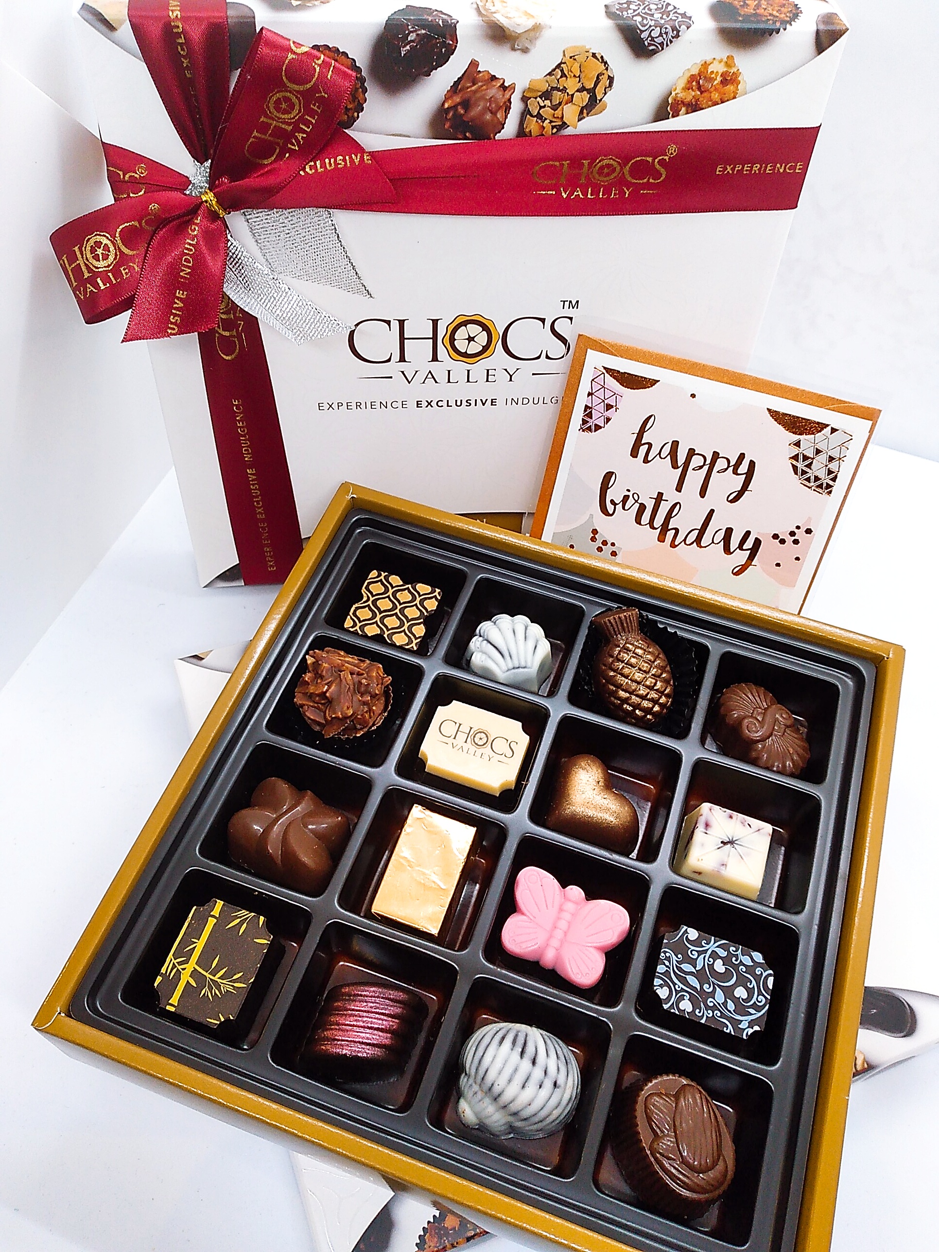 🔥🔥BEST SELLER- 16 PCS ASSORTED ARTISAN COUVERTURE CHOCOLATE BOX (With Ribbon & Wish Card)