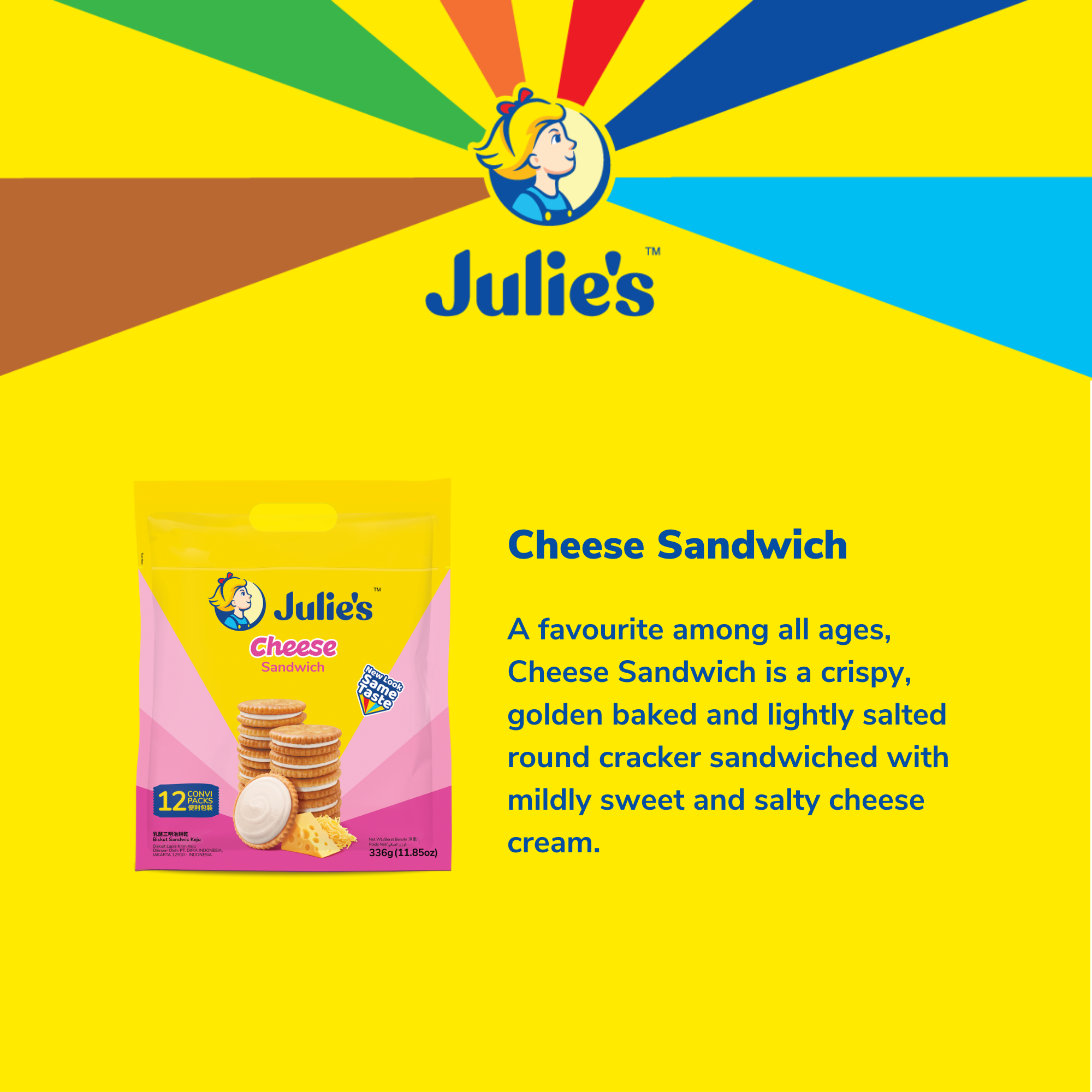 Julie's Cheese Sandwich 336g x 3 packs