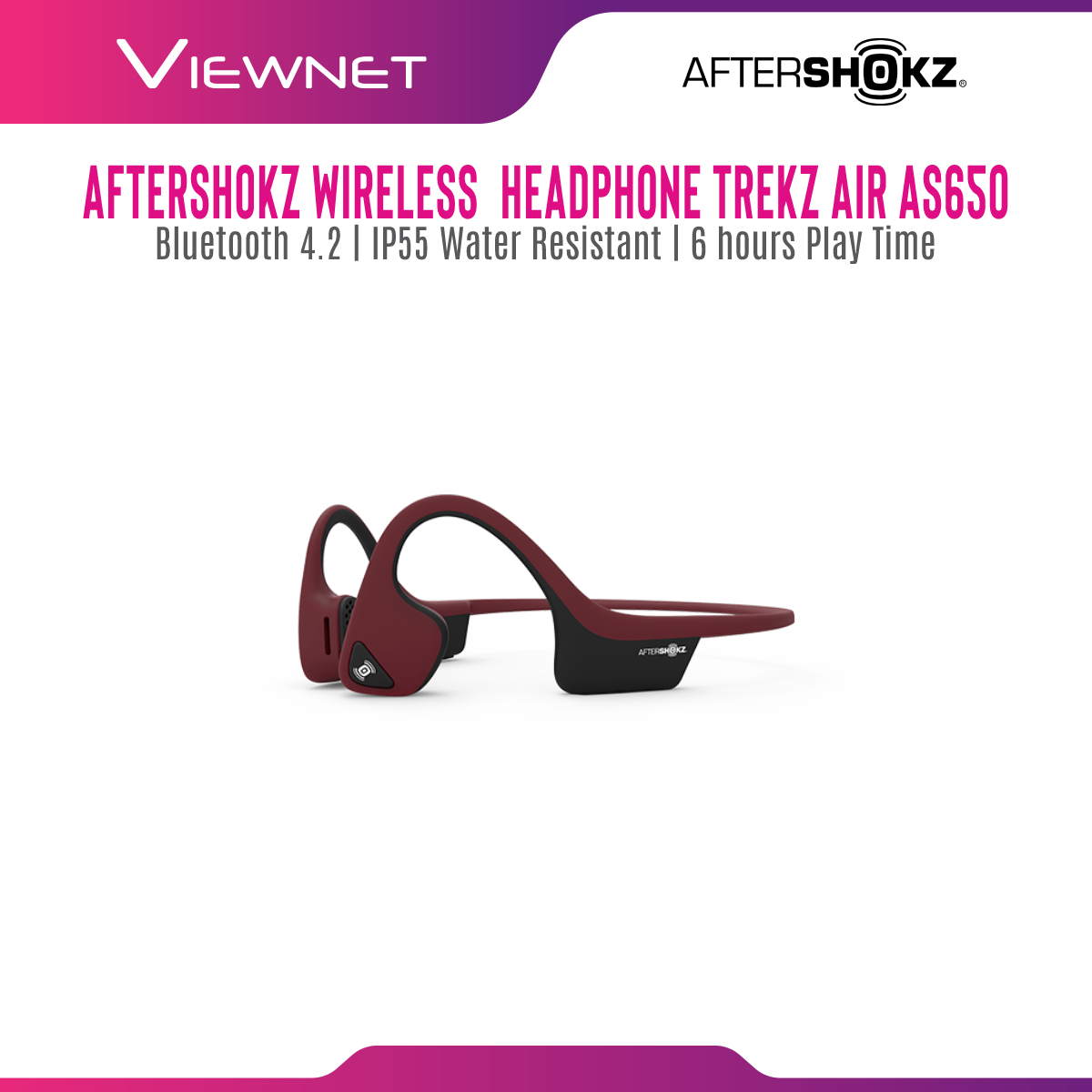 AfterShokz Trekz Air Slate Grey/Forest Green/Midnight Blue/Canyon Red Wireless Headphone