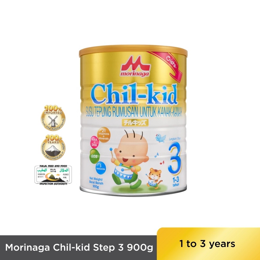 MORINAGA CHIL-KID 900G (1-3 YEARS) (NO ADDED SUCROSE) (900G / 900G X 6)
