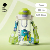 Bc Babycare 600ML Kids Water Bottle With Straw Kids Sprots Water Cup BPA Free Children Large Capacity Portable Bottle With Strap Baby Water Cup For 3 Years Chlid Primary School Student