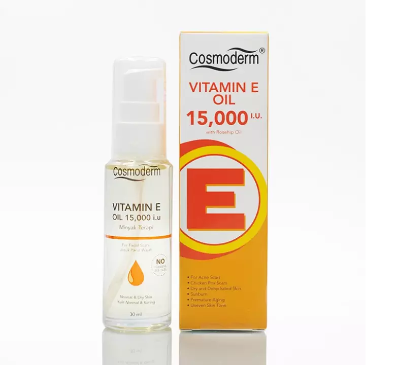 COSMODERM VITAMIN E OIL 15,000 IU WITH ROSEHIP OIL 30ML