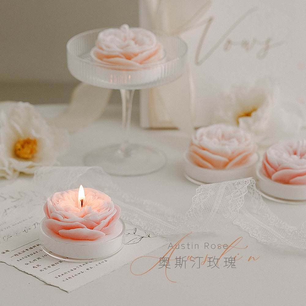 【Aromatherapy of dog eggs】Valentine 39;s Day Fragrance Candle Romantic Birthday Gifts Austin Rose Flower Aromatherapy Scene Soy Wax Supplies Home Decoration