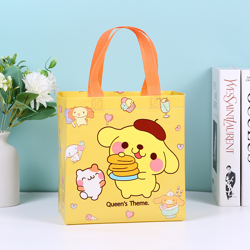 KOJi 😍 Cute Kuromi Gift Bag 😍 Kid Student Birthday Tote Goodies Non Woven Storage Bag Pompompurin My Melody Cinnamoroll