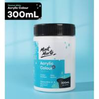 Mont Marte Acrylic Paints Colors 100ML/ 300ML/ 500ML Bottle Titanium White Lamp Black Cobalt Blue