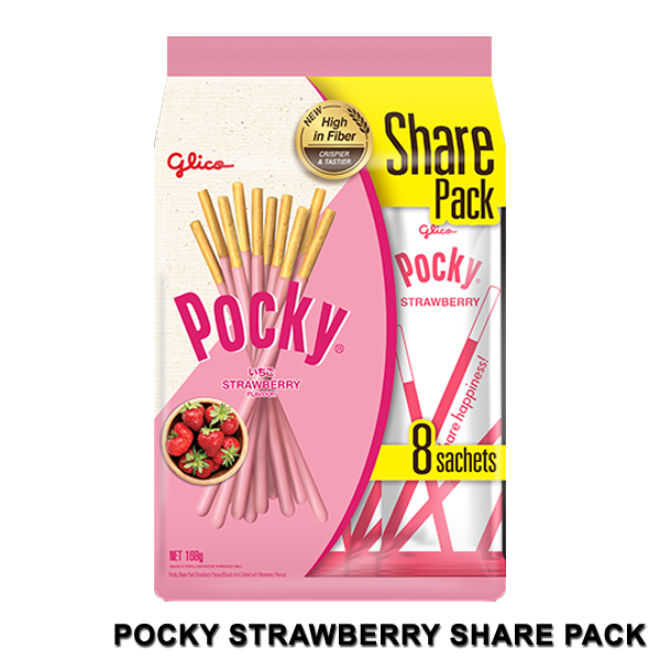Glico Pocky Strawberry Share Pack 168g