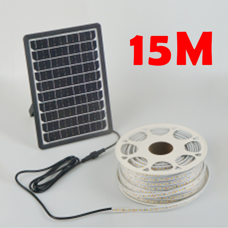 25M Lampu Led light strip Solar Strip Light Outdoor Waterproof Garden Warm String Lights with Remote Control for House Christmas Tree