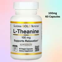 California Gold Nutrition L-Theanine Featuring AlphaWave 100 / 200 mg 30 / 60 Veggie Capsules