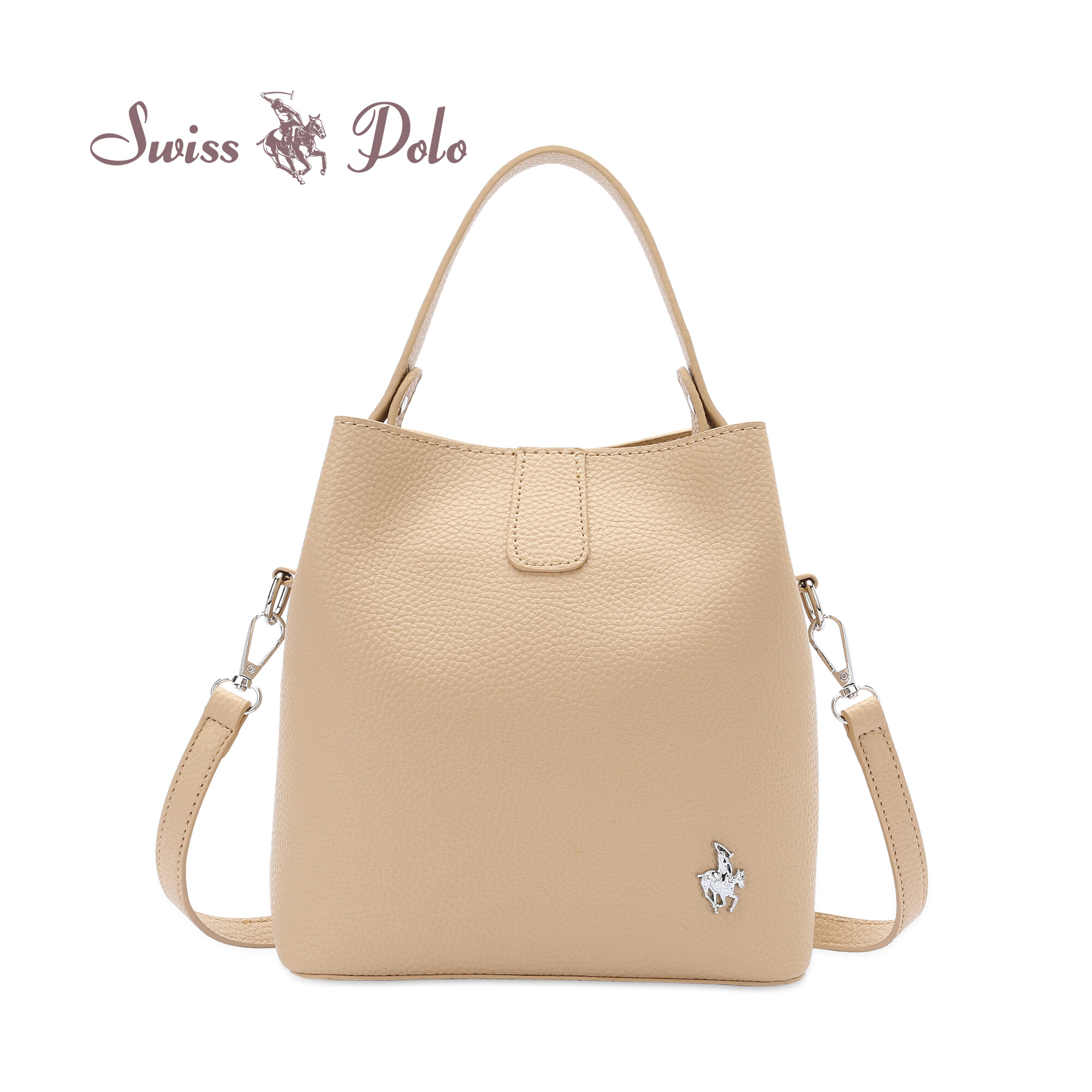 SWISS POLO Ladies Top Handle Sling Bag HDW 342-4 APRICOT